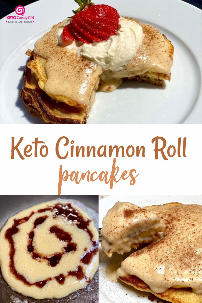 Keto Cinnamon Roll Pancakes – Keto Candy Girl