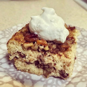 Keto Snickerdoodle Pecan Coffee Cake