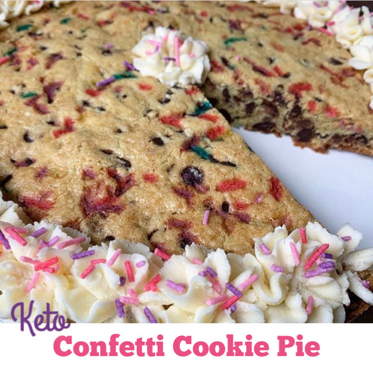 Keto Confetti Cookie Pie - Keto Candy Girl