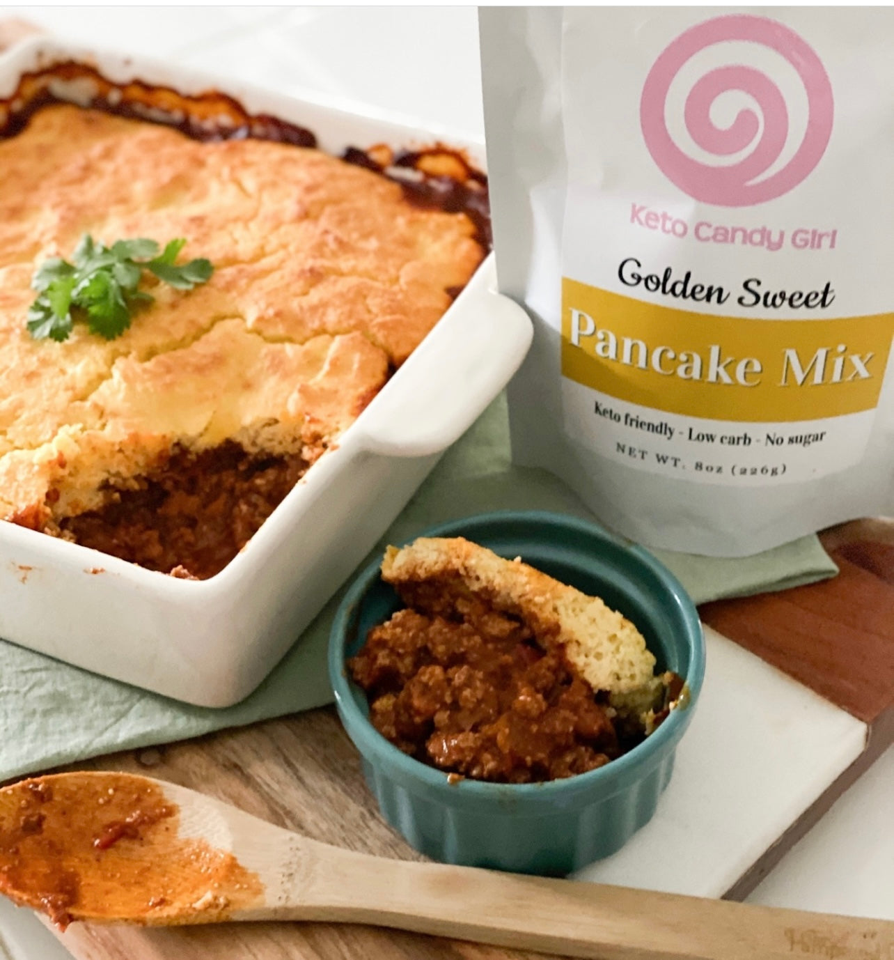 Keto Chili With Sweet "Cornbread" - Keto Candy Girl