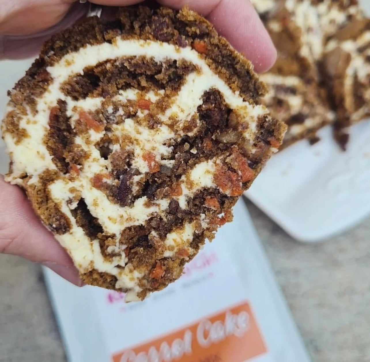 Carrot Cake Swiss roll Keto Candy Girl