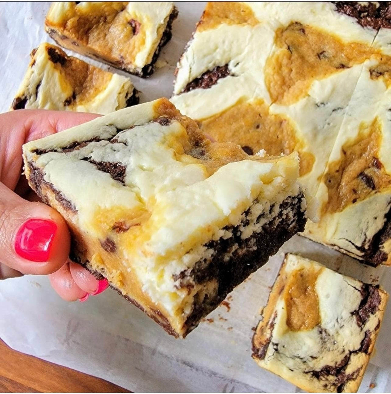 Keto Brookie Cheesecake Bar Recipe - Keto Candy Girl