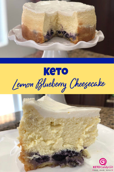 Keto Lemon Blueberry Cheesecake