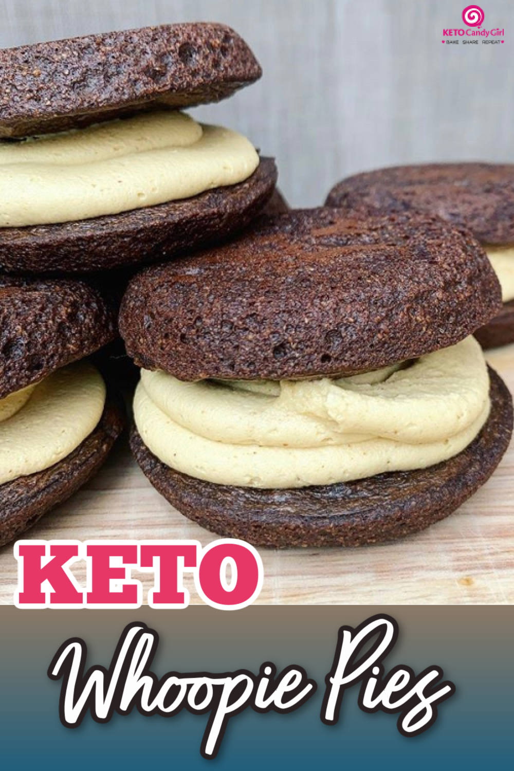 Keto Brownie and Peanut Butter Whoopie Pie - Keto Candy Girl