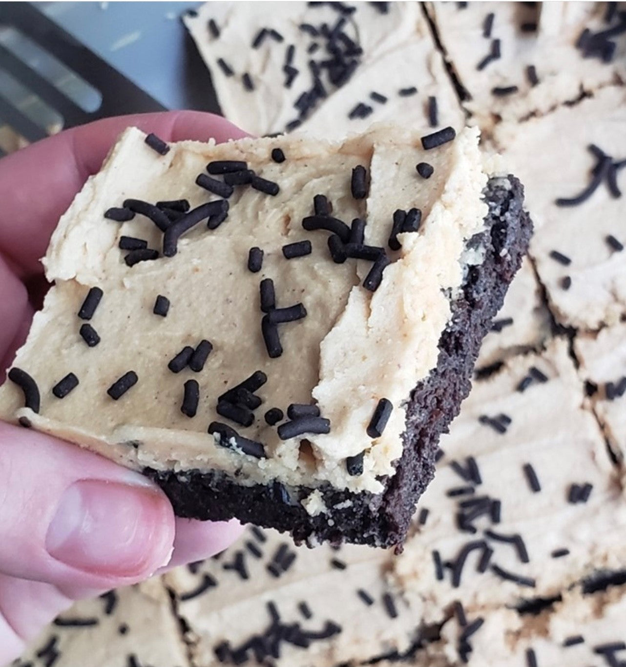 Keto Peanut Butter Frosted Brownies Keto Candy Girl