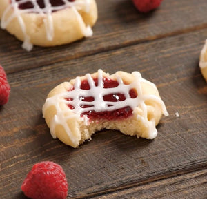 Keto Raspberry Thumbprint Cookies