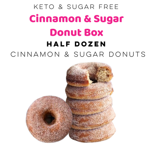 1/2 Dozen Cinnamon & Sugar Churro Donuts Box Keto, Sugar Free & Gluten Free