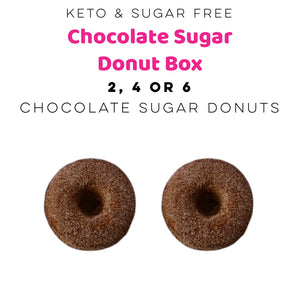 Chocolate Sugar Donut Box Keto, Sugar And Gluten Free