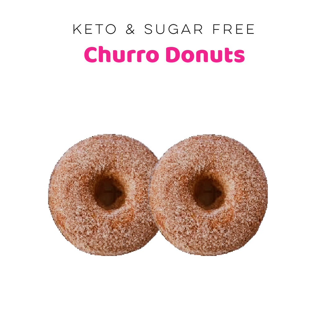 2 Cinnamon & Sugar Churro Donuts Box Keto, Sugar Free & Gluten Free