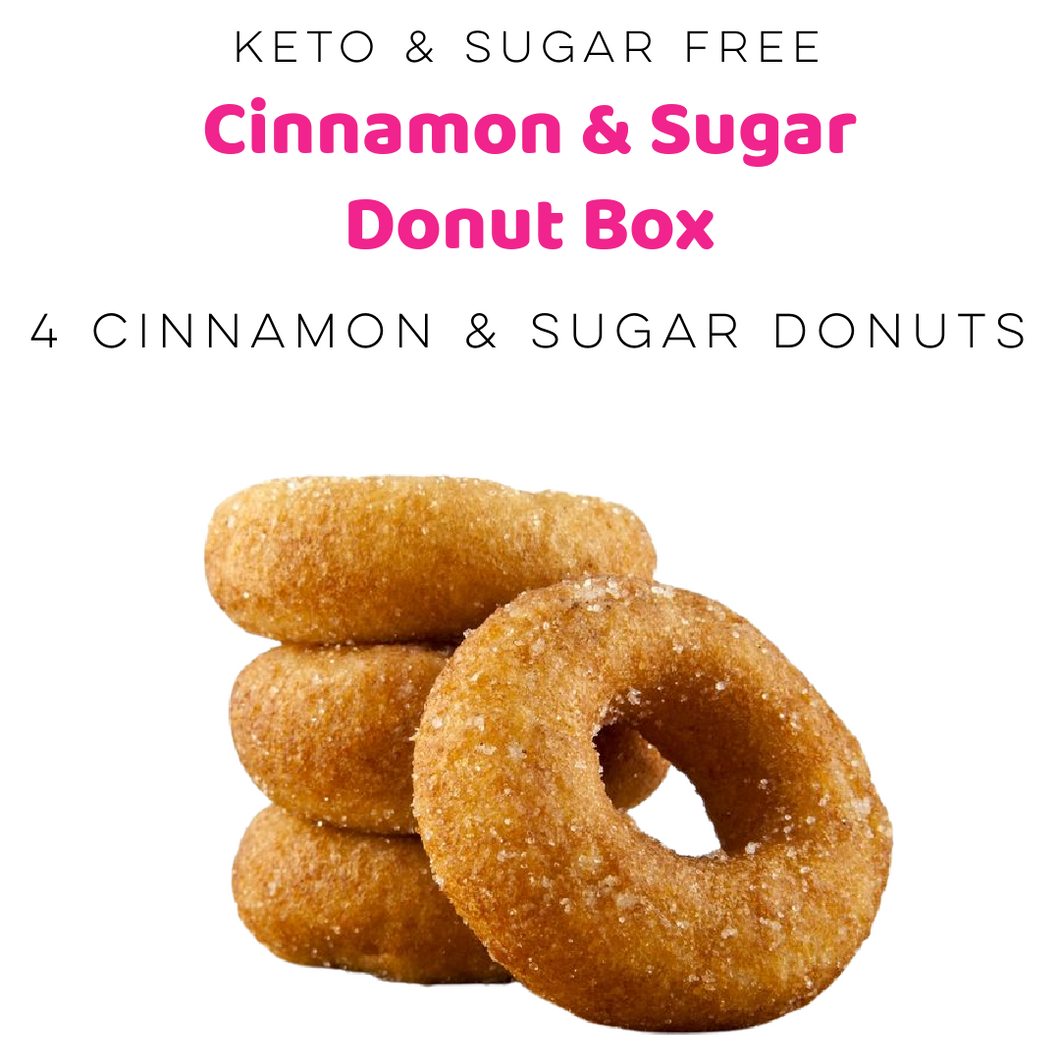 4 Cinnamon & Sugar Churro Donuts Box Keto, Sugar Free & Gluten Free SD