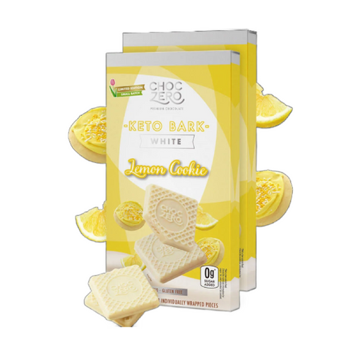 Squares White Chocolate Lemon Cookie Keto Bark