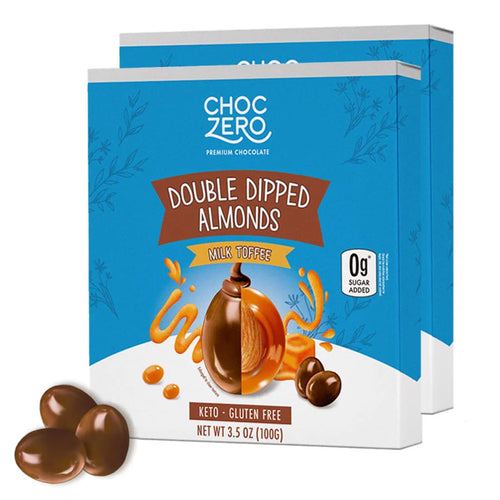 KETO MILK CHOCOLATE COVERED TOFFEE ALMONDS