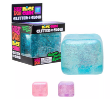 NeeDoh Nice Cube Glitter and Glow (Colors May Vary)