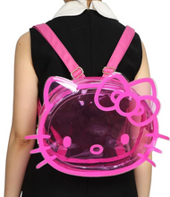 Hello Kitty Character Head Clear Adult Pink PVC 12" Backpack